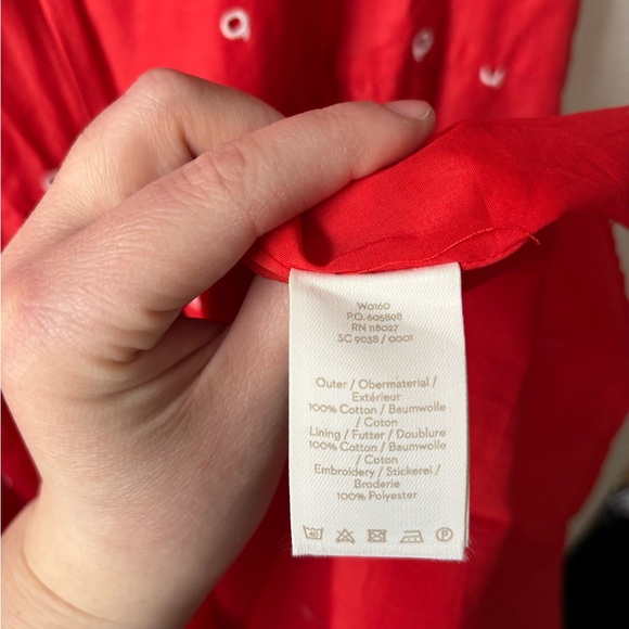 Boden Lucinda Broderie Red Sleeveless Embroidered Dress - Picture 9 of 9